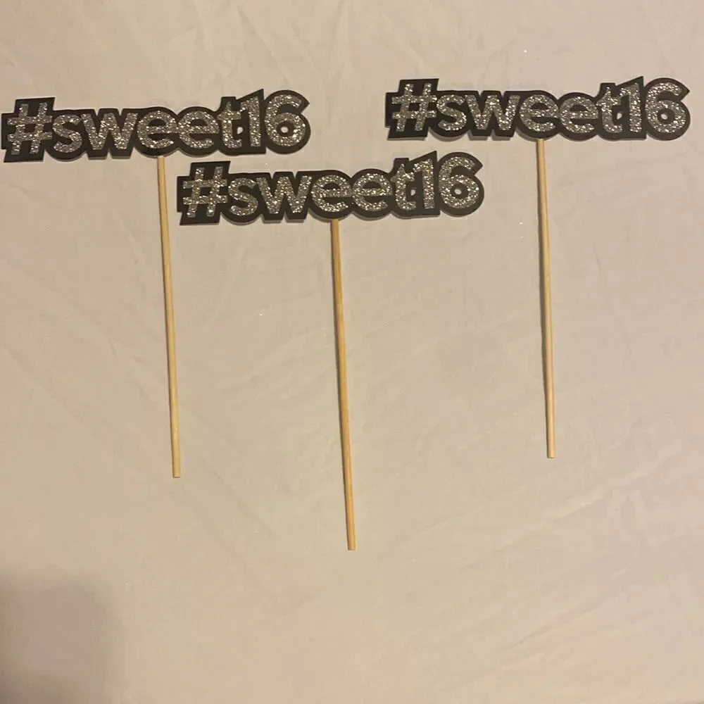 46-Piece Sweet 16 Decor: High-Quality Photo Props EUC
